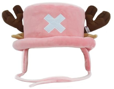 Yunlaishaocer Anime Cosplay Hut, Chopper Mütze, Anime Hat, Cosplay Party Geburtstag Plüschmütze, Süße Plüsch Mütze für Erwachsene und Kinder