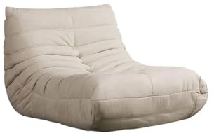 Home Deluxe - Relaxsessel CHILL | Farbe Beige Stuhl Sessel Relaxsessel Liegesessel Wohnzimmersessel