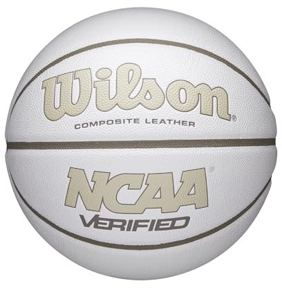 WILSON NCAA Verified Indoor/Outdoor Basketball - White/Tan, Size 7-29.5