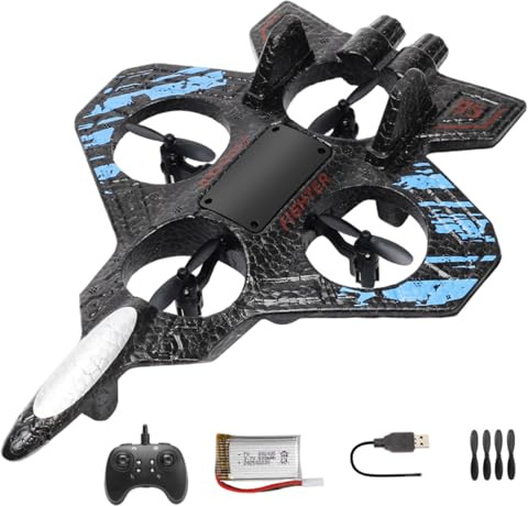 Lawnrden Rc Plane, Rc Airplane, 360° Flip Helicopter with LED Light, Waterproof Shock-Resistant Remote Control Plane for Kids Boys Gifts