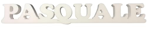 FESTA WOW Scritta Nome Personalizzata in Polistirolo Bianco con Base d'appoggio Decorazione Made in Italy Ideale per Feste,Matrimonio,Battesimo,Comunione,Idee Regalo Personalizzabile 55x15x5 cm