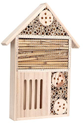 Generic Insektshus Av trä Naturlig Insektsbolåda för Trädgårdsdekoration, Locka Till Sig Nyttiga Insekter, Gjord Av candlenut-trä, 1 X Insektshus för Trädgårdsdekoration Utomhus (Typ A)