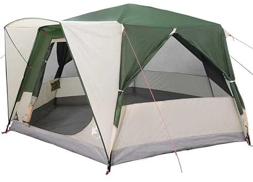 Carpa con techo y almacenamiento, 400 x 350 x 212 cm, poliéster 185T con revestimiento de poliuretano, resistente al agua y duradera para jardín, camping y exterior