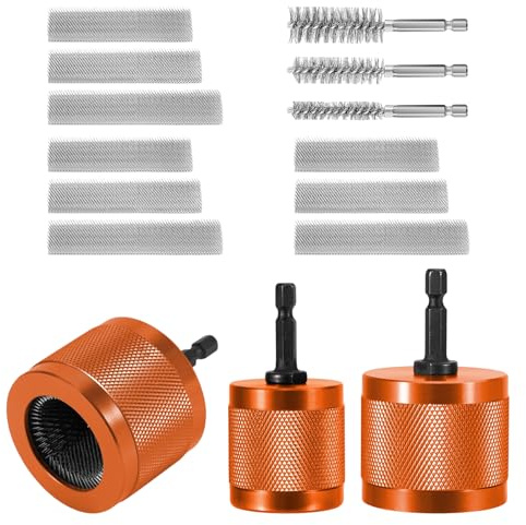 1/2 3/4 1 Copper Pipe Cleaner for Drill with 1/4 Hex Shank,12 Brush Bl | 28MM & 22MM & 15MM Metal Copper Pipe Cleaner Set,Plumbing Tools for Removing Rust,Stains & Paint on Copper & Metal Pipes