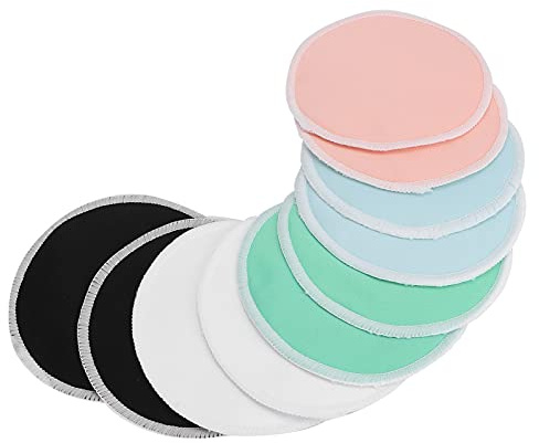 Naroote 10 Coppette Assorbilatte Lavabili Super Morbide per Mamme Che Allattano, Coppette Assorbilatte Riutilizzabili Ad Alto Assorbimento per Pelle Sensibile, Prevengono Perdite, Includono Supporto