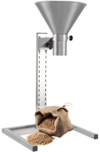 Manuell matningstratt i rostfritt stål med öppet stativ, kommersiell påfyllningstratt, flera utloppsdiametrar 2–18 cm, idealisk för fyllning av säckar, tunnor, hinkar och bulkmaterial StyleA-12cm