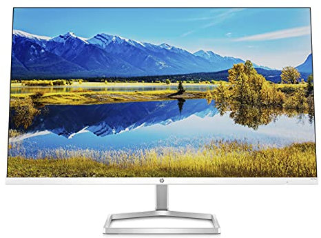 HP M27fwa Monitor con Casse Audio, Display 27” FHD IPS Antiriflesso, Tecnologia AMD FreeSync, Tempo Risposta 5ms GtG Overdrive, Risoluzione 1920 x 1080p, HDMI, VGA, Argento