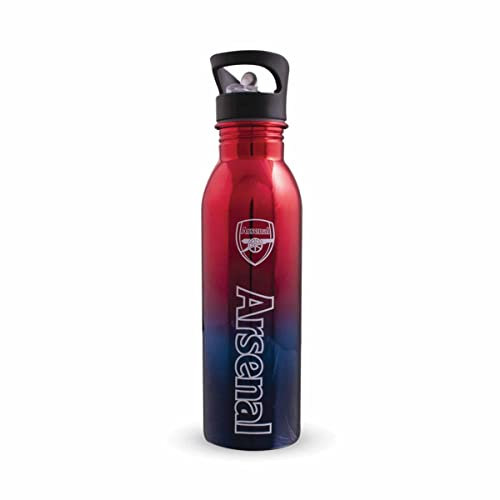 Premier Life Store ARSENAL FC 700ML UV METALLIC STAINLESS STEEL WATER BOTTLE With a pen