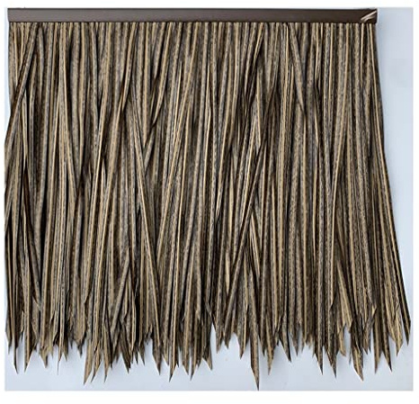 YYXDMFY Simulation thatch Plastic thatch Tile Artificial PVC Wooden House Pavilion Fake Straw Natural roof Decoration Fireproof Man-Made Thatch Fake thatch 50X50cm (Color : Color 20, Size : 20pcs)