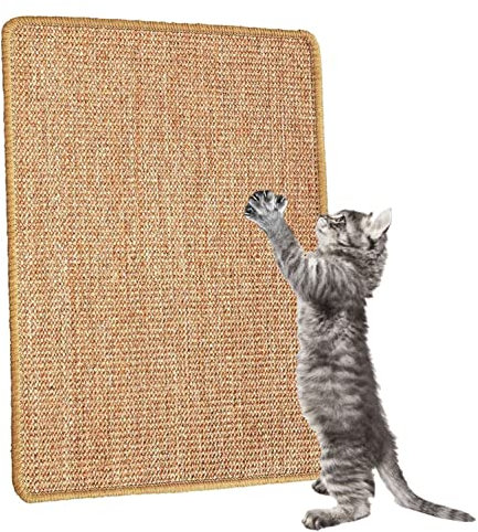 Kratzmatte Katze, Kratzbrett für Katzen, Kratzteppich Sisal,Kratzkissen Boden rutschfest,Natürlicher Sisalteppich für Katzen,Schützt Teppiche und Sofas (300 x 400 mm)