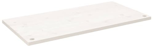 vidaXL Skrivbordsskiva vit 100x60x2,5 cm massiv furu, skrivbord med hål, skrivbordsskivor med hål, bordsskiva, skrivbordsskiva med hål, skrivbord trä