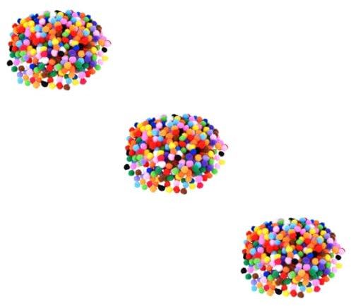 Amosfun 3000stücke Bunte Plüschbälle Elastische Materialien Für Kreative Bastelarbeiten Für Mützen Schals Und Kinderkunstprojekte Mixed