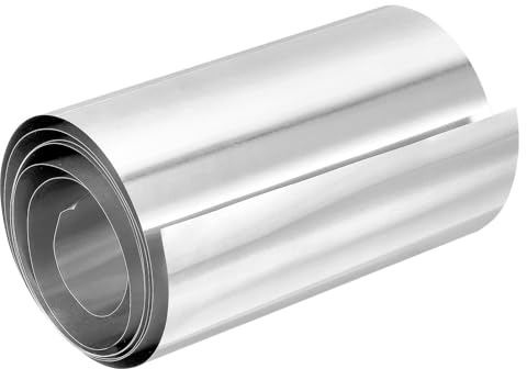 PATIKIL 100mm x 1m Bande d'Aluminium de Couverture Bande d'Aluminium | 1 Rouleau, pour Toiture, Feuille Métallique en Aluminium, 0,3 mm d'Épaisseur, pour Toits Gouttières Fenêtres