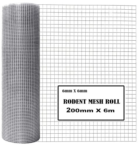 Space-IOT 20cm X6M, Rat Proof Wire Mesh,Rodent Mesh Rolls,Welded Metal Plants Mesh,Pest Prevention for Filling In Gaps Around The Home & Garden,Stop Mice, Mouse, Squirrel, Bird Access