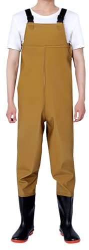 ARtray Herren Angelhose Wathosen Wathose Wasserdicht Und Atmungsaktiv Mit Stiefeln Angelbekleidung Erschwingliche Brust Wathosen Zum Waten, Fliegenfischen, Jagen, Arbeiten Im Schlamm