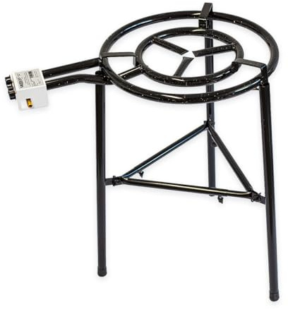 Kochmann Germany Paella Gasbrenner Grillset - Authentisches Kocherlebnis mit zwei Brennringen Premiumfüße (40cm)