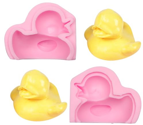 3D Small Size Rubber Duck Silicone Mold 1 Pcs, Duck Soap Fondant Mold for Chocolate Cake Decoration Candy Sugar Cupcake Topper Cake Polymer Clay Crafts Epoxy Resin