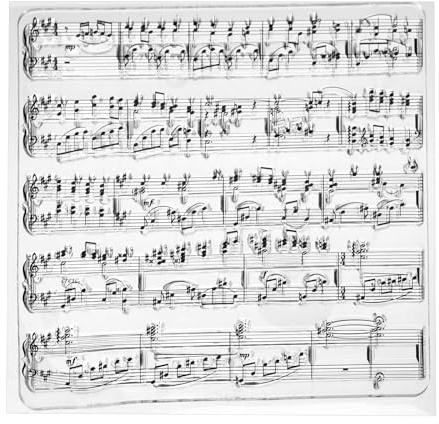 PATIKIL Transparent Silicone Stamps, 1 Pcs T1278 Sheet Music Clear Stamps for Card Making Decoration DIY Scrapbooking Embossing Album Decor Craft, Clear