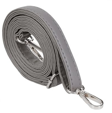 Blausky Verstellbarer PU Schultergurt,Schulterriemen aus Leder,Damen Taschengurte,Taschenband,Umhängetasche Taschenriemen,Damen Zubehör,für Taschen Handtaschen,Grau+Silber,140cm x 29 mm