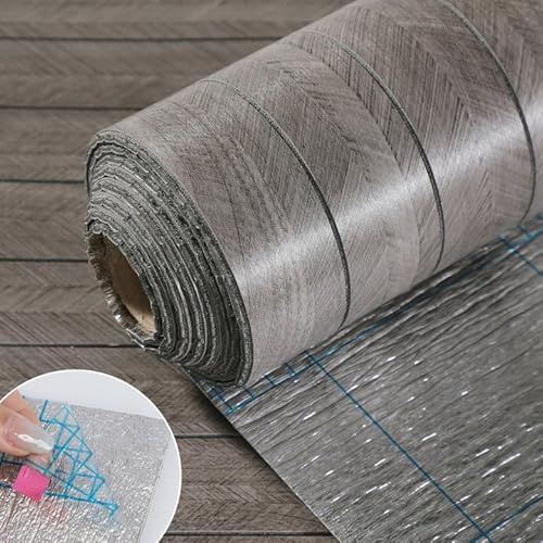 Trafagala 3mm Thick Faux Wood Panelling Wallpaper Foil Insulation 3D Foam Wall Panels Self Adhesive Wallpaper Grey Wooden Slat for Bathroom Waterproof Kitchen Living Room Bedroom Ceilings