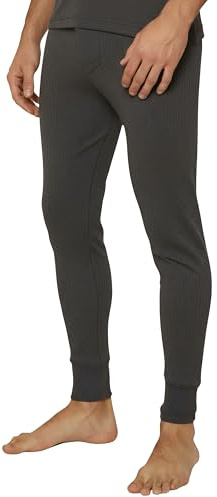 Octave® Men's Thermal Underwear Long Johns Bottoms, Ski Base Layer, Lightweight Warm Underwear Baselayer, Thermal Leggings Men, Winter Thermals for Men, Mens Thermal Trousers (Large, Charcoal)