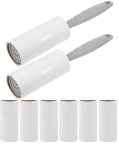 Milisten Lint Roller for Pet Hair Removal Clothes Sofa Carpet Refill Rolls Grey Handle for Cat and Dog Hair