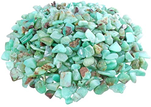 Krysopras Mini Tumlad Ädelsten 100 Gram Chips 5 17 mm Diameter