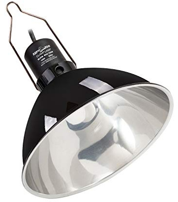 REPTI ZOO 8.5 Inch Reptile Lamp Fixture,Optical Reflection Cover for Reptile Glass Terrariums