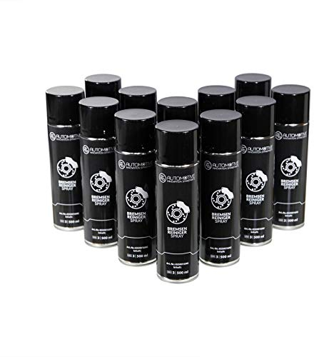 Lot de 12 flacons de nettoyant pour frein en spray sans acétone de AG Automotive 12 x 500 ml