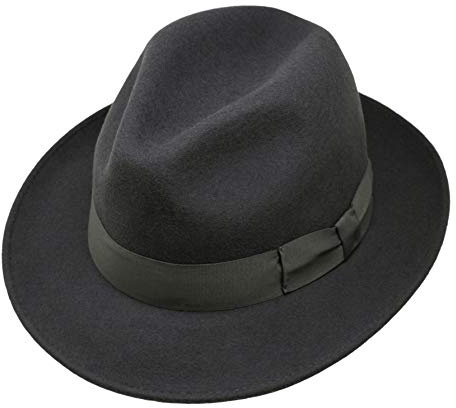 Borges & Scott Swift - Fedora - Leichtgewichtig - 100% Wollfilz – Für die Reise knautschbar - Wasserabweisend - Snap Brim