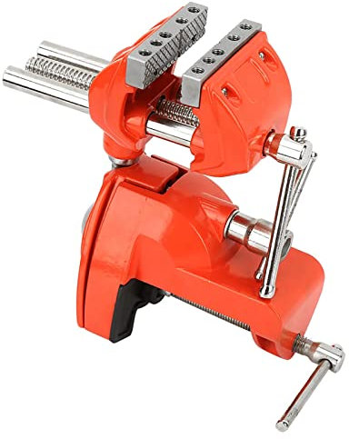 Schraubstock Mini 360° drehbar verstellbare 70mm Backenbreite Tischklemme für Werkbank Holzarbeiten Werkstückbearbeitung Heimwerker Kreation
