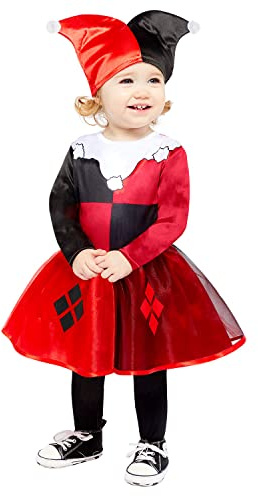 amscan - Baby & Toddler Officially Licensed Harley Quinn Fancy Dress Costume Age: 6 Months-3 Years