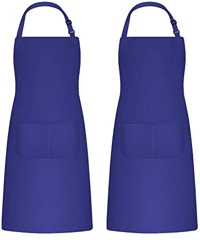 Catime 2 STK Kochschürze für Männer Damen, Backschürze mit 2 Taschen für Küche, Malerschürze Erwachsene Latzschürzen Apron Einstellbar für Gartenarbeit