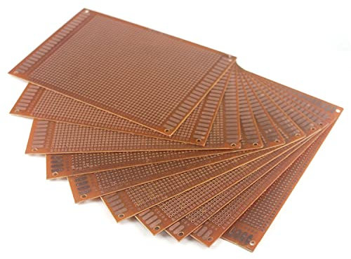 Switian 10 Pcs 10x15cm Lochrasterplatte Leiterplatte Universal PCB Prototyp Board für DIY-Projekte