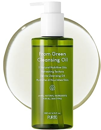 PURITO, From Green Cleansing Oil 6.76 fl.oz / 200ml Gentle Facial Cleanser, Cruelty-free & Vegan, Nature-derived Oils (Renewed)