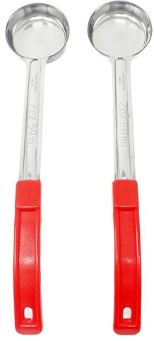 2 Pack - 2 oz. Portion Control Scoops, Spoodles - Red Handle Food Serving Spoon