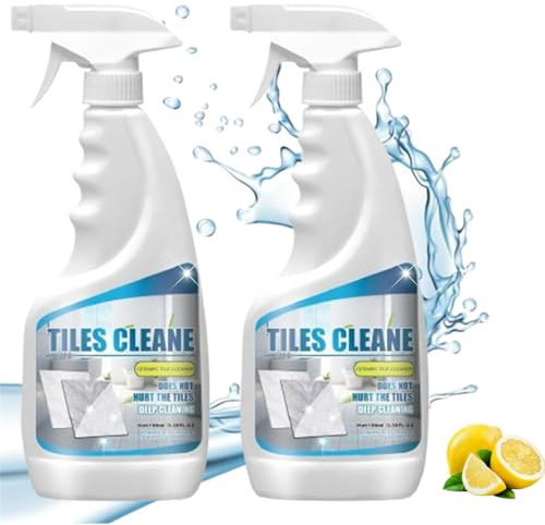 Jue Fish Tile Cleaner, Tile Grout Cleaner Sprayer, Powerful Tile Cleaner, Sprayer for Cleaning Tiles and Joints (2Pcs)