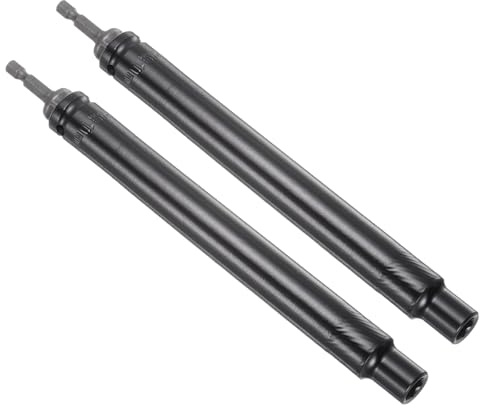 CoCud Extra Long Hollow Socket, 10mm Size 200mm Length 1/4 Hex Shank, 6-Point Quick-Change Deep Well Power Nut Driver - (Applications: for Long Threaded Rod/Bolts), 2pieces