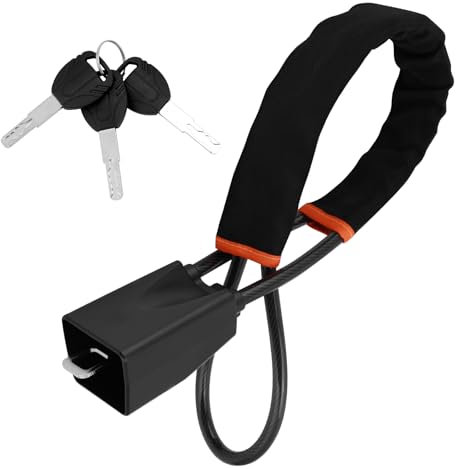 Steering Wheel Lock with 3 Keys,Seat Belt Lock High Visibility Cut Resistance Anti-Theft Device Universal Steering Wheel for Cars SUV Van Golf Cart Truck, Black