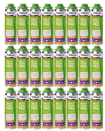 FM210 Lot de 24 mousses de construction pour fenêtres et façades - Pour montage et montage - Haute isolation phonique - 750 ml - Sans nettoyant/sans pistolet à mousse
