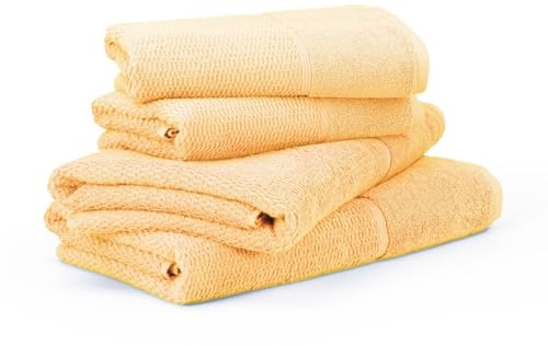 Möve for frottana Handtuchset Pearl 4-TLG Handtücher - 2X 50x100 cm + 2X 67x140 cm, 100% Baumwolle, Maize