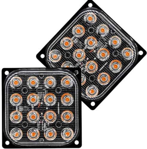 Riloer Luci stroboscopiche per auto, segnalazione di pericolo, luci lampeggianti di emergenza, 2 pezzi, luce stroboscopica per auto, luce di avvertimento stroboscopica per veicoli da 12 V-24 V,