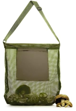 IKOPFLN Zaino Funghi Cesto Per Funghi Borsa Per La Caccia Ai Funghi Borsa Per La Raccolta Della Frutta Borsa Per La Raccolta Con Custodia In Rete Di Grande Capacità Tracolla Regolabile