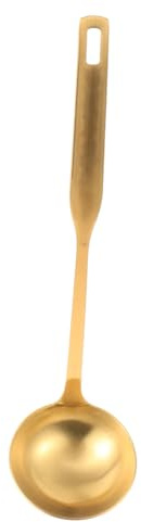 Garneck Mestolo Da Zuppa in Acciaio 304 Dorato, Cucchiaio Da Cucina Spesso Con Manico Lungo, Utensile Da Portata Versatile Per Zuppe, Salse, Adatto Per Uso Domestico e Professionale