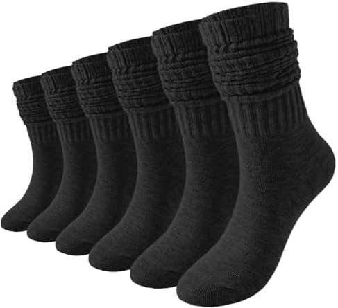 LUFFLOK 3 Paires de Chaussettes Hautes pour Femmes Doux Thermiques Chaudes