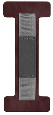 Cinturino da polso autoadesivo, adatto per Kindle, iPad, Kobo, BOOX e altri dispositivi, semplice cinturino da polso in materiale PU con texture setosa (marrone)