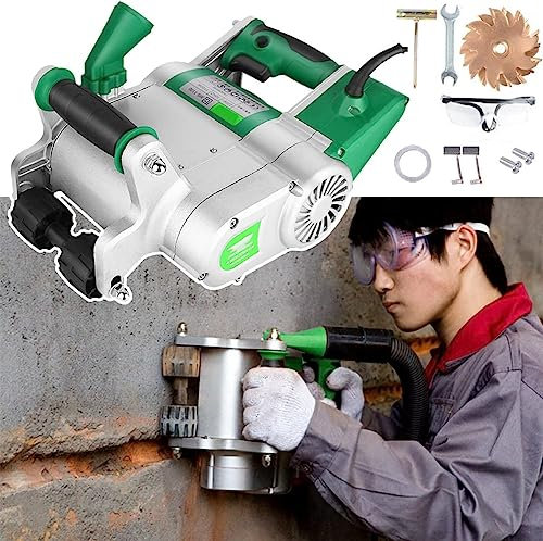 Rainureuse murale 1100 W, machine à rainurer les lignes murales, profondeur de rainure réglable, coupe-béton et encocheuse, machine de découpe de rainures pour murs et sols, ensemble d'outils de con