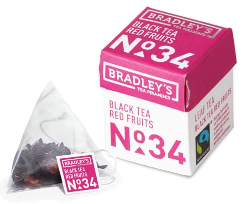 Bradley's - Thé noir Fruits rouges pyramidaux No.34 Bio Lot de 30 sachets