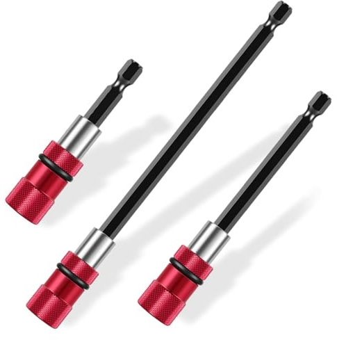 ElectricDrillExtensionConnectingRod-3Pcs,Extended Limiting Connecting Rod Drill Bit Extension Chuck,Drill Bit Extender,Magnetic Hexagonal Chuck Screwdriver Drill Bit Impact Driver