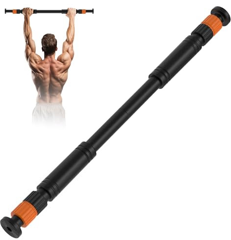 ZENO Pull Up Bar | Pull Up Bar Doorway 72-102CM | Door Pull Up Bars for Push Ups, Chin Ups, Press Ups, Stretching | Heavy Duty & Adjustable | Easy To Install | Soft Comfortable Grip | Black